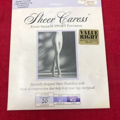 VTG NEW Worthington Sheer Caress SMOKE GREY Sheer Pantihose Sz Average